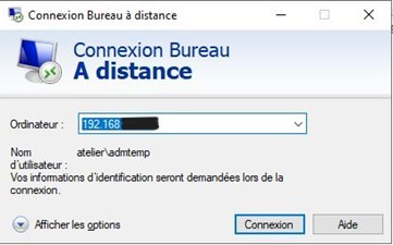 Connexion au serveur