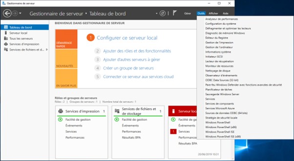 Ouvrir gestionnaire impression