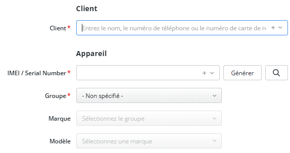 RemOnline — création d'un nouveau client