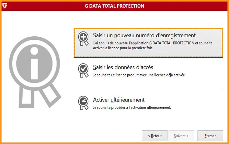 Installation de G DATA Internet Security