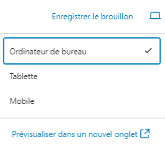 Prévisualiser dans un nouvel onglet